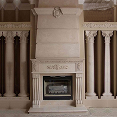 natural stone shabby chic fireplace mantel